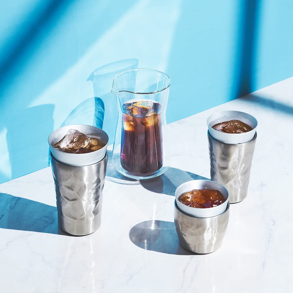 Doshisha Cold Double Vacuum Single Aluminum "Hyokyoku" Tumbler, Insulation, Wall, Wall, 540ml, Silver, ON℃ZONE