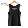 Women's Thermal Vest Seamless Plush Tank Top with Belly And Back Warm Patch Autumn Winter Sleeveless Velvet Undershirt for Bedroom Home