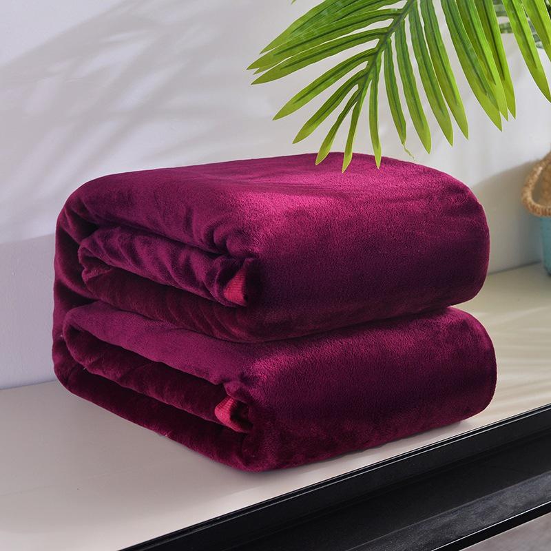 Solid Color Flannel & Coral Fleece Blankets, Gift Blankets KTJ