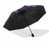 1pc Gothic Halloween Automatic Open, Windproof, Compact Travel Umbrella, Gift for Birthday, Christmas, Business 93019