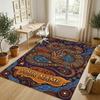 Native Art Theme Soft Crystal Velvet Rug Custom Name & Text Print Non Slip Floor Rug for Bedroom Living Room