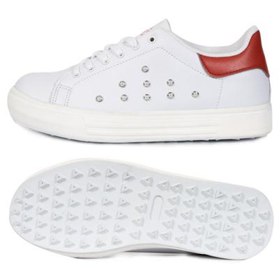 [KAXIYA] UR Beads Spikeless Women's Golf Shoes White [5008375619]