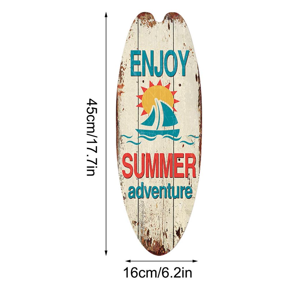 Surfboard Wooden Hanging Sign Ocean Decor Summer Decor Outdoor Decor Summer Theme Wall Decor Beach Signs for Home Cafe Bar Decor