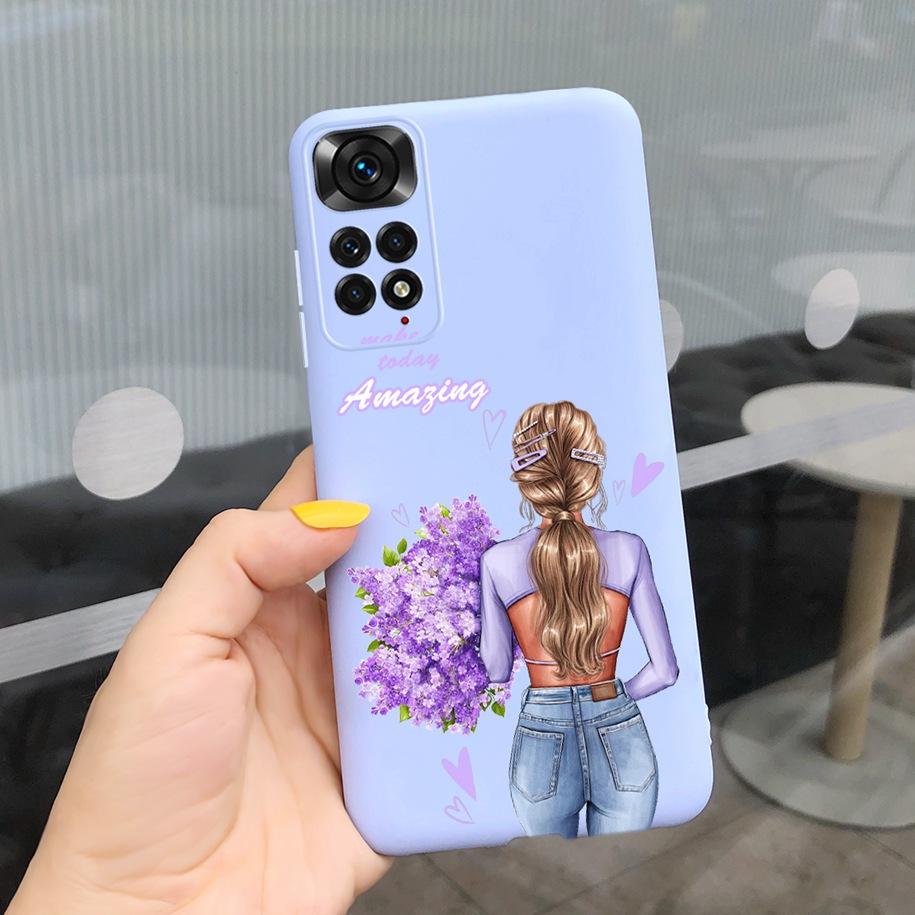 For Xiaomi Redmi Note 11 Case 2022 Slim Silicone Soft Flower Phone Cover For Xiaomi Redmi Note 11S Bumper Note11 Pro Plus Fundas