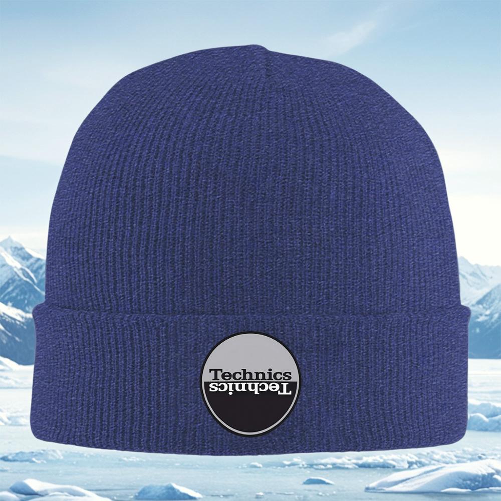 Technics logo modern design reversed Men Women Unisex Knitted Hat Beanie Pullover Cap Winter Thermal Warm Christmas Outdoor Cycl