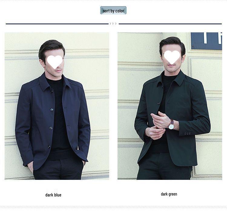 New Men's Spring & Autumn Casual Jacket - Middle-Aged Dad's Wear-Resistant, Loose Lapel Button Top