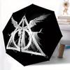 Harry Potter Automatic Umbrella - Foldable with 8 Iron Ribs, Portable for Outdoor, Gift, Outdoor Umbrell, Playful Accessory, Durable High Qu