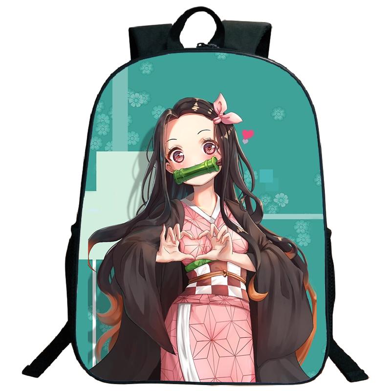 Demon Slayer Backpack Kimetsu No Yaiba Tanjiro Nezuko Kamado Teenarges Schoolbag Laptop Bag Boys Girls Rucksack Travel Shoulder Bags