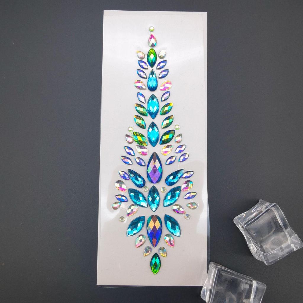 Rhinestone Masquerade Face Stickers for EDM & Carnival