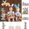Easter Wooden Table Centerpiece Sign With Gnome Rabbit Decorations