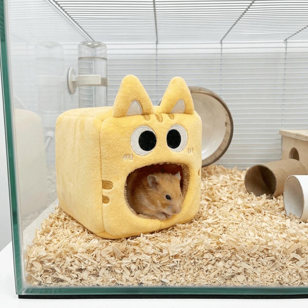 Warm Hamster Cotton Nest Soft Plush Guinea Pig Insulated Nest Winter Hamster House Cage Accessory