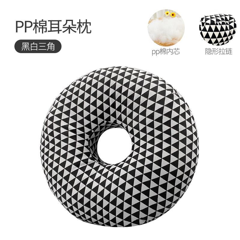 30x30cm Ear Piercing Pillow Ear Pain Relief  For Side Sleepers Donut Pillows With Ear Hole Pillow Protector Neck Head Support
