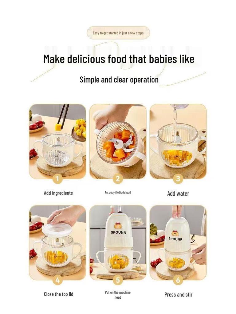 Popular Baby Food Processor: Electric Multifunctional Grinder & Blender for Homemade Purees