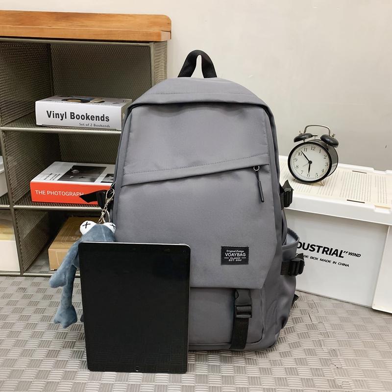 Schulrucksack für Studenten mit großer Kapazität, Herren-Computer-Reiserucksack, Damen-Rucksack in Unifarben