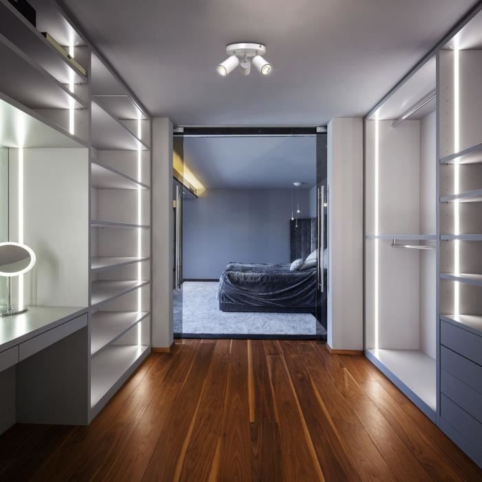 LED Ceiling Light - B.k.licht - 3 Lights - Round - Swiveling - Gu10 - Matte White