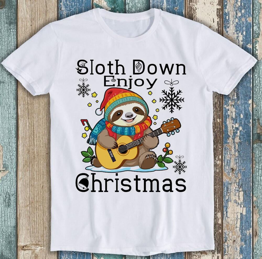 

Sloth Down Enjoy Christmas Best Seller Funny Gift Tee T Shirt M1752 3XL
