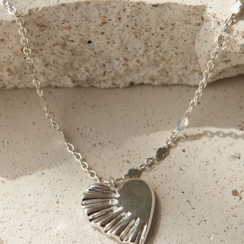BELLOOGGI Frill heart necklace(40cm)