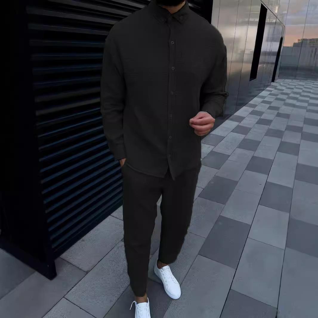 

Мужской повседневный комплект Wrinkled Bubble Street M чёрный