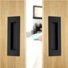 2pcs Recessed Door Handles, 4.37 in Rectangle Sliding Closet Door Handles, Aluminum Alloy Drawer Pulls for Cabinet, Door, Win