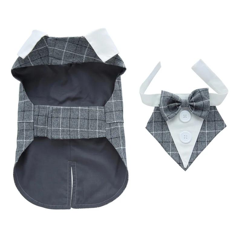 Luxurious Male Pet Costume for Small Dogs High Quality Puppy Dog Tailcoat Suit Dress Chihuahua Maltese Mascotas Wedding Clothing