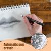 Retractable Eraser Mechanical Erasing Pencil Retractable Eraser Pen 3.8mm Thin Tip With 5 Refills For Artists Drafting Drawing
