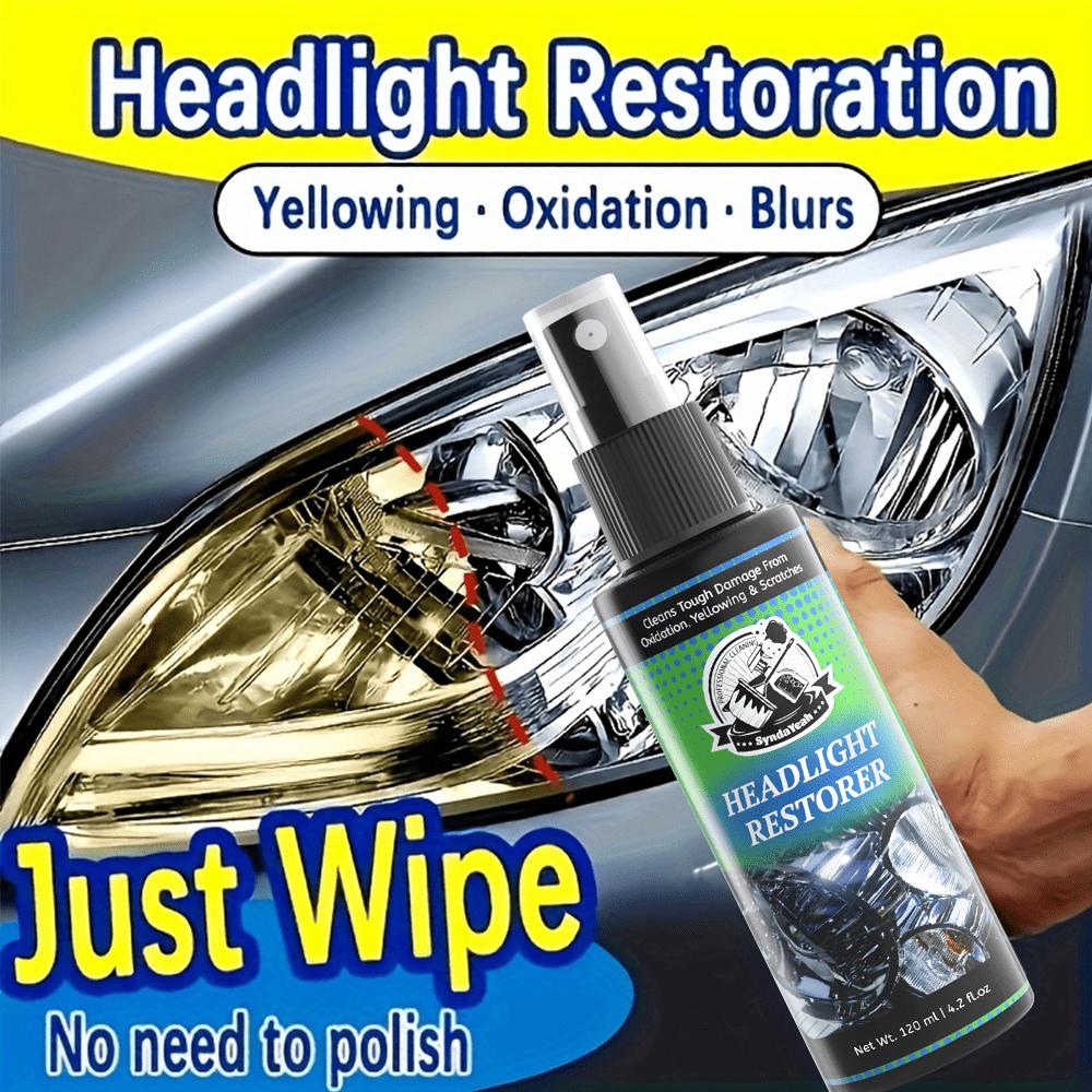 Scheinwerfer-Restaurations-Set Spray Auto Scheinwerfer Reparatur Politur Reiniger Stelle trübe vergilbte Linse wieder klar