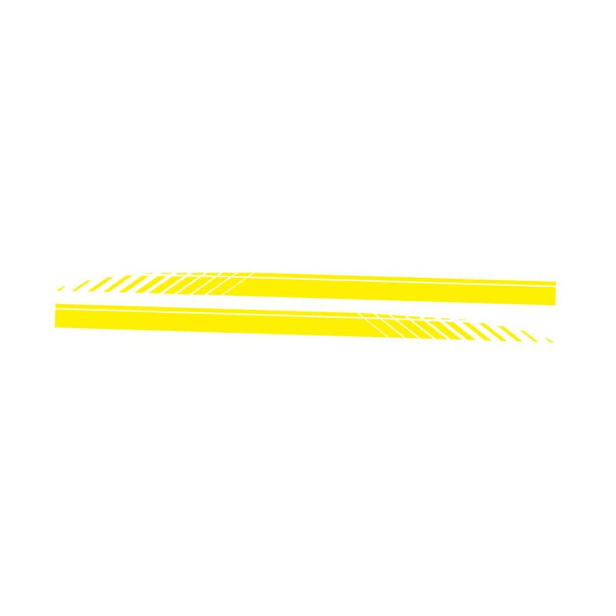 

POPETPOP 1 Set Car Body Sticker Hood Stripe Sticker Car Side Racing Vinyl Auto 190X9X1CM жёлтый