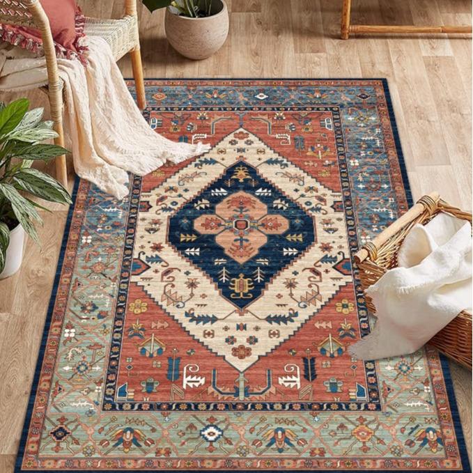 Persian Carpet Living Room Tea Table Bedroom Non Slip Carpet Anti Dirt and Easy To Maintain Sofa Carpet