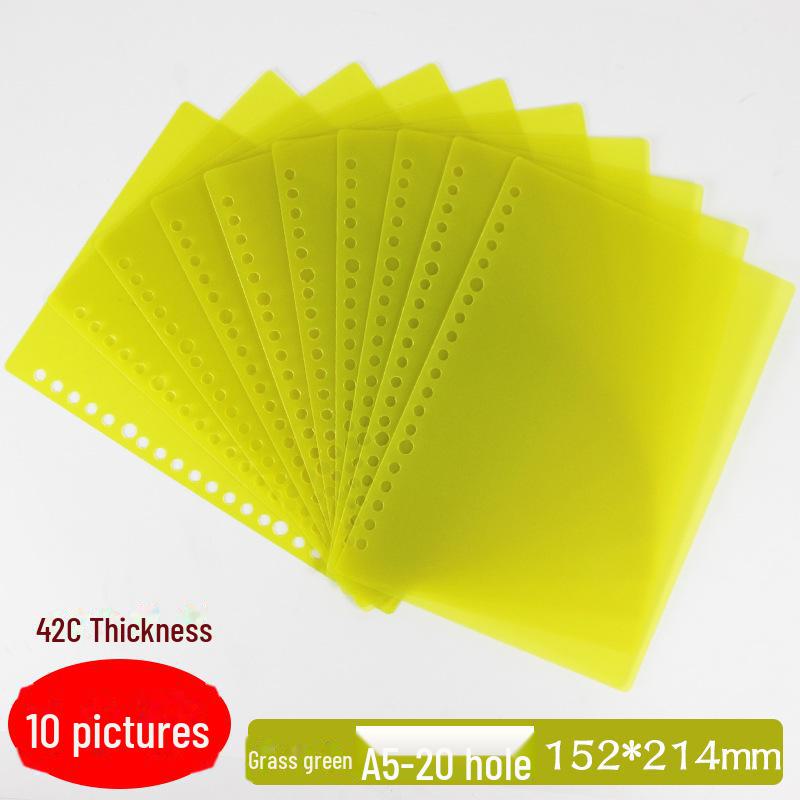 5-Pack Frosted A4 Detachable DIY Loose-Leaf Book with Colored Cover, A5/B5 Opening Ring Hole Folder