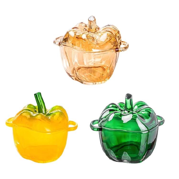 Beautiful Glass Snacks Tray Display Bowl With Protective Lid Cover For Dry Food And Display Festival Decoration