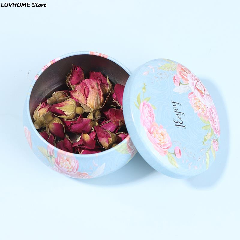 Retro Luxury Candle Jars Holder Storage Case Empty Tin Box Round Container with Lid Small Diy Candle Making Wedding Sweet Gifts