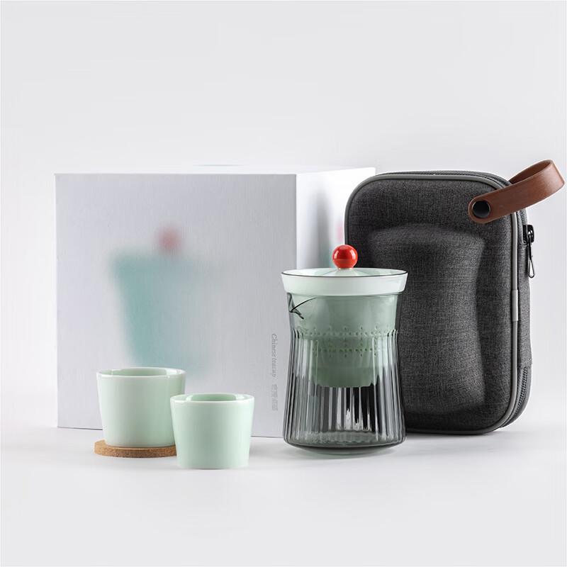Guwu Yaohuo Ceramic Travel Tea Set