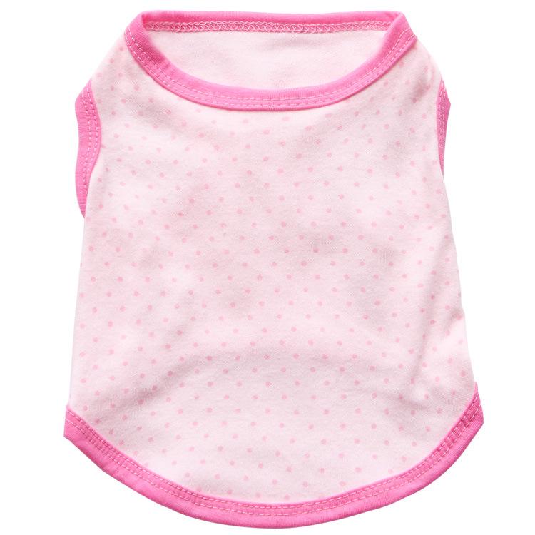 Pet Vest: Candy Color Polka Dot Terry Cloth for Small Dogs and Cats - Spring/Summer Wear