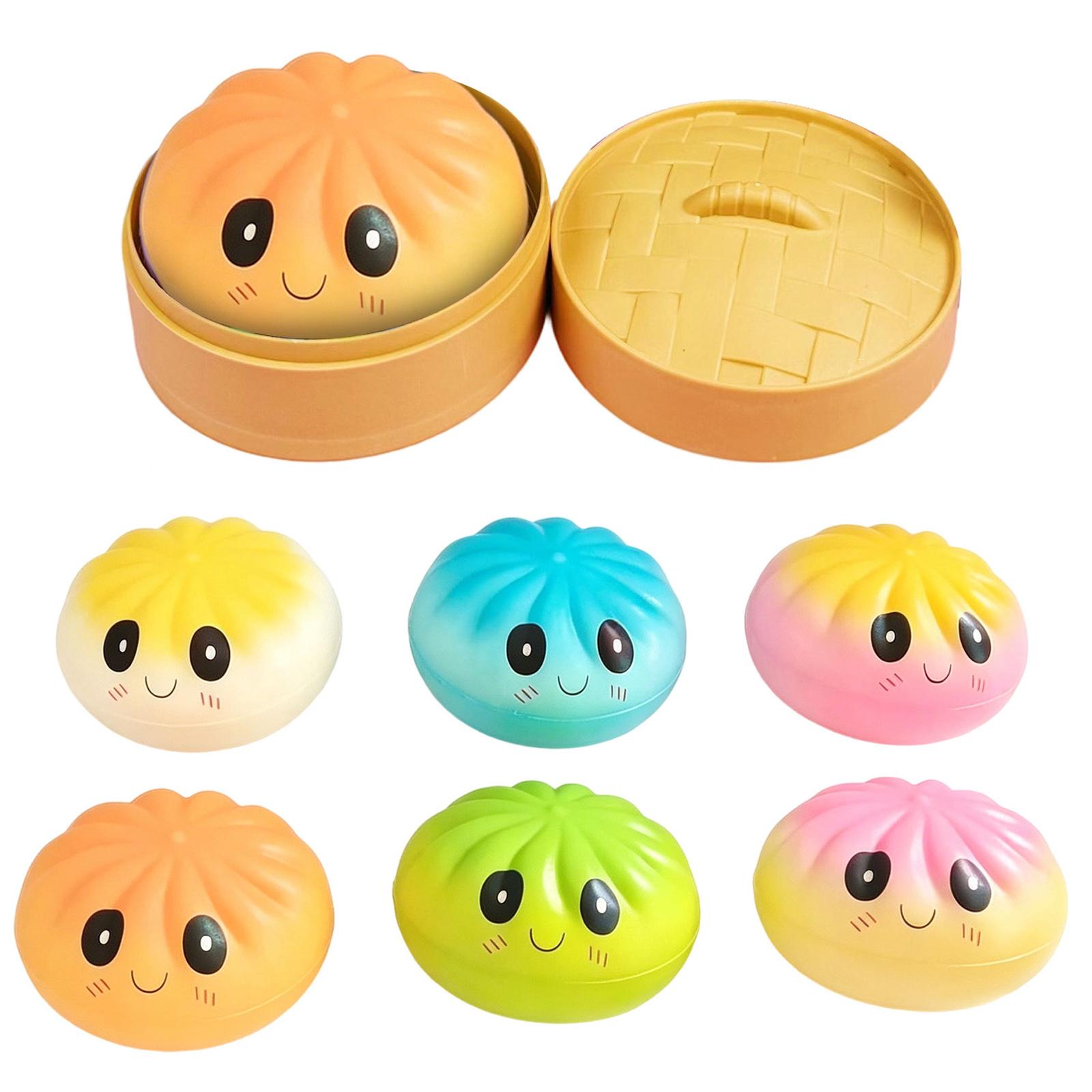 

Realistic Steamed Bun, A Toy With A Steamer, A Slow- Dough Ball Designed For Stress Relief (Random Color ) One Size