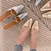 Fashion 2025 New Luxury Slippers High Heels Sandals Women Shoes Pointed Toe Summer Trend Dress Party Sexy Woman Pumps Sandals