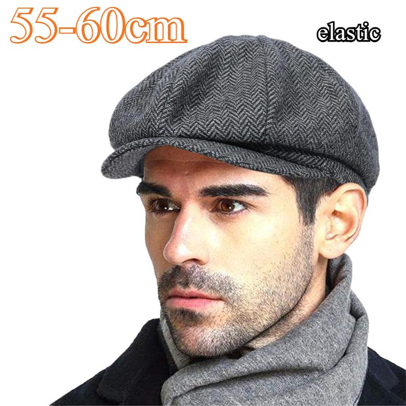 British Retro Octagonal Hat Men Artistic Casual Newsboy Cap Spring And Autumn Fashion Versatile Beret Women Painter Hat 55-60Cm