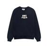 AMI Autumn/Winter New Product Crochet Alphabet Weaving Micro Label Towel Embroidery Insert Shoulder Round Neck Hoodie Couple Hoodie