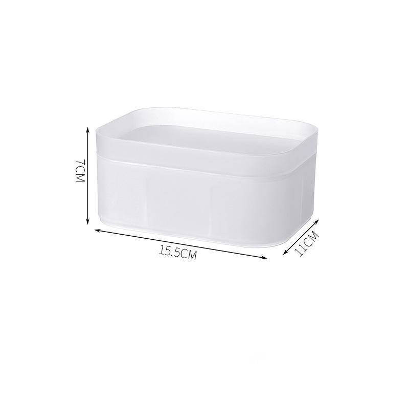 Organizador de maquiagem para cosméticos Caixa de armazenamento de cosméticos de grande capacidade Mesa Jóias Esmalte Maquiagem Plástico Fosco Grade Caixa