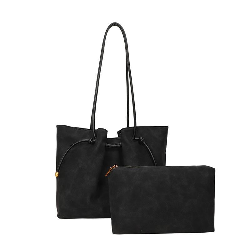 Tragetasche Herbst und Winter Retro Frosted Damen Tasche Neu Große Kapazität Mutter Kind Umhängetasche Einfach und Modisch Vielseitig Pendler Tasche