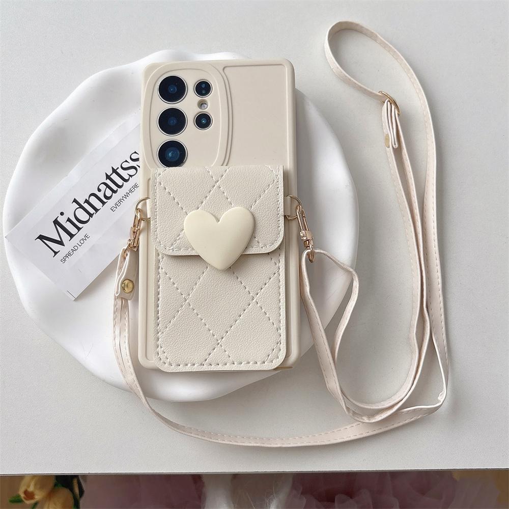 Crossbody Cute Wallet Card Holder Phone Case for Samsung S25 Ultra S24 S21 FE S23 S22 Plus A54 A55 A35 A25 A15 A06 A16 A56 A36