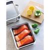 La base Tsubame-Sanjo stainless steel square tray x 2, square colander & square plate, 4-piece set, Made in Japan, Yoko Arimoto, LLM-8718