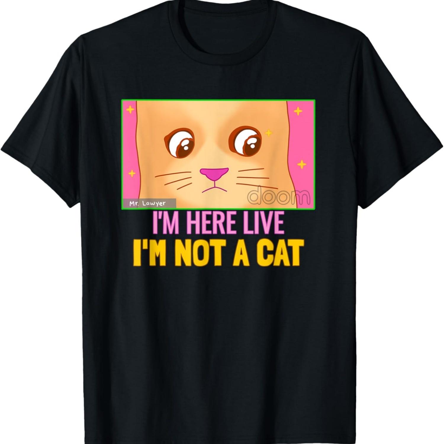 Lawyer Cat Meme, I m Not a Cat Meme T-Shirt S чёрный