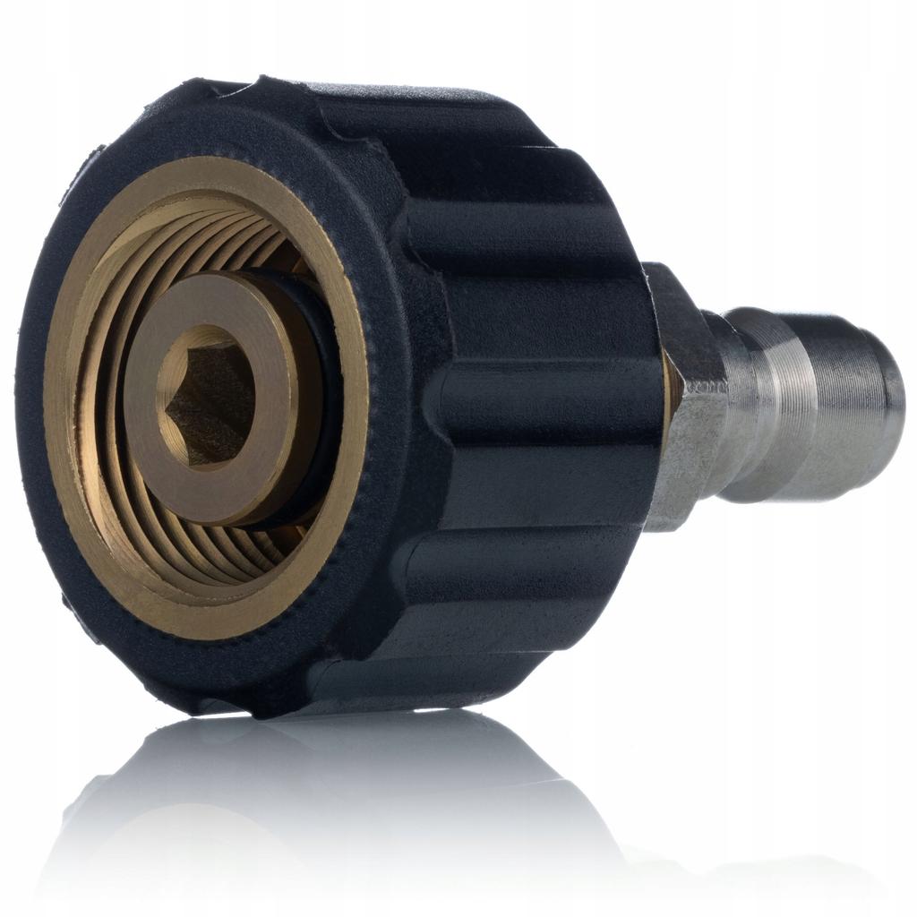 Rosfix Adaptor Rotativ M22x1.5 la 3/8 Quick Connect – Rezistență Ridicată la Presiune 4000 PSI | Inox + Alamă | 30 l/min | 90°C