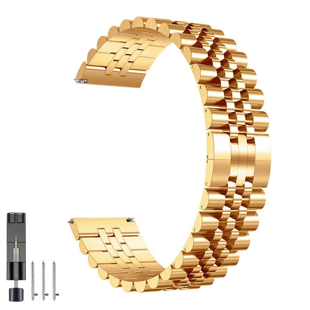 20mm 22mm Stainless Steel Strap for Samsung Galaxy Watch 6 Classic 6 5 4 Gear S3 5Pro Metal Band Correas for Huawei GT4 Bracelet