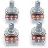 4PCS Mini Guitar Potentiometer Audio Volume Taper Pots for Fender Stratocaster Telecaster Guitar Bass Replacement (Short 15mm, A250K B250K)