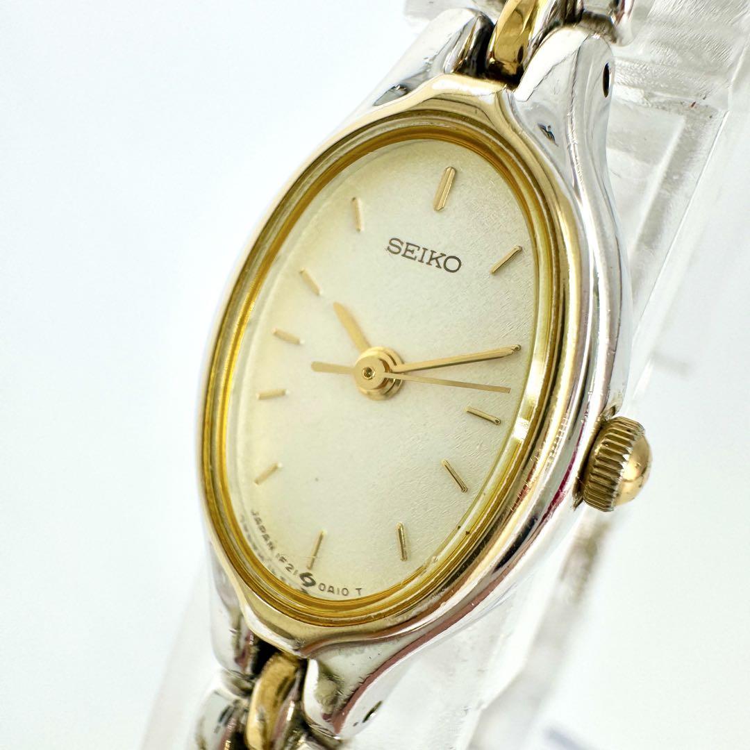 

[USED] Battery SEIKO Oval Two-tone Dress Watch Women s Watch