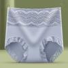 High Waist Lace Seamless Briefs Thin Tummy Control Underwear Elastic Slimming Underpants  Lady