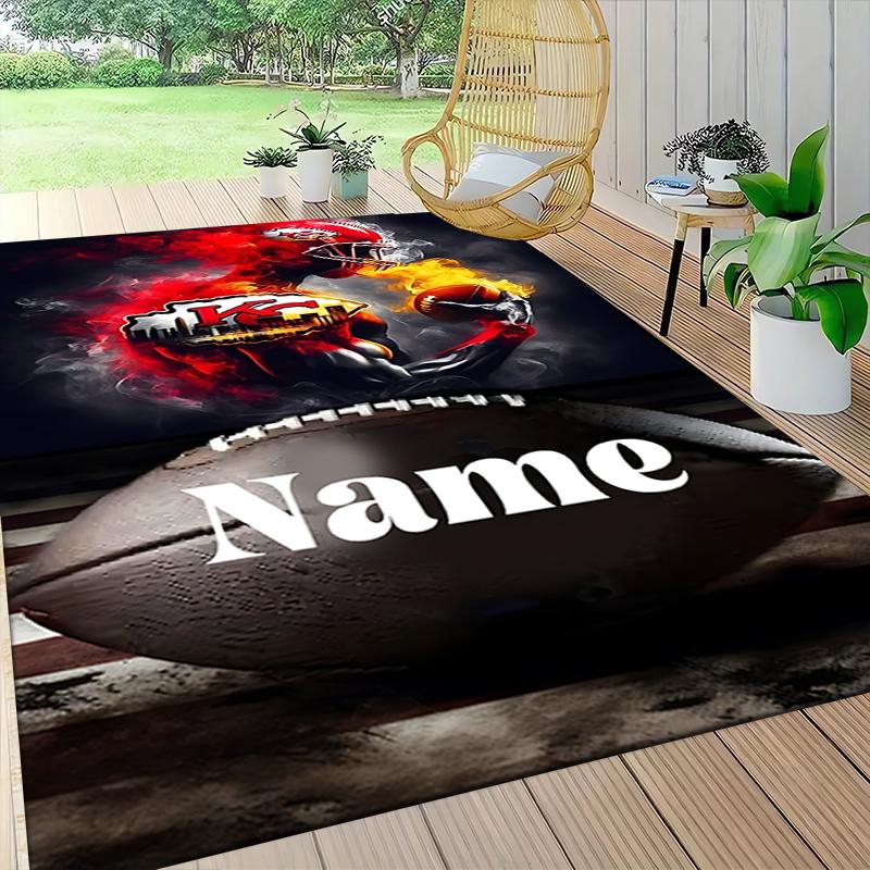 Custom Name "Thunderstorm Arsenal Crest" Carpet Rug Customizable Soft Washable Anti-Slip Home Living Room Sofa Mats Personalized Rug. 0909422