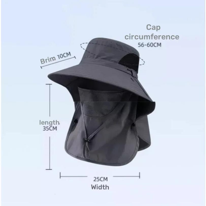 Chapeau de soleil d'été avec protection UV pour homme et femme, casquette de chasse, de pêche, de randonnée, de camping, visière, chapeau seau, rabat de cou, chapeau de pêcheur