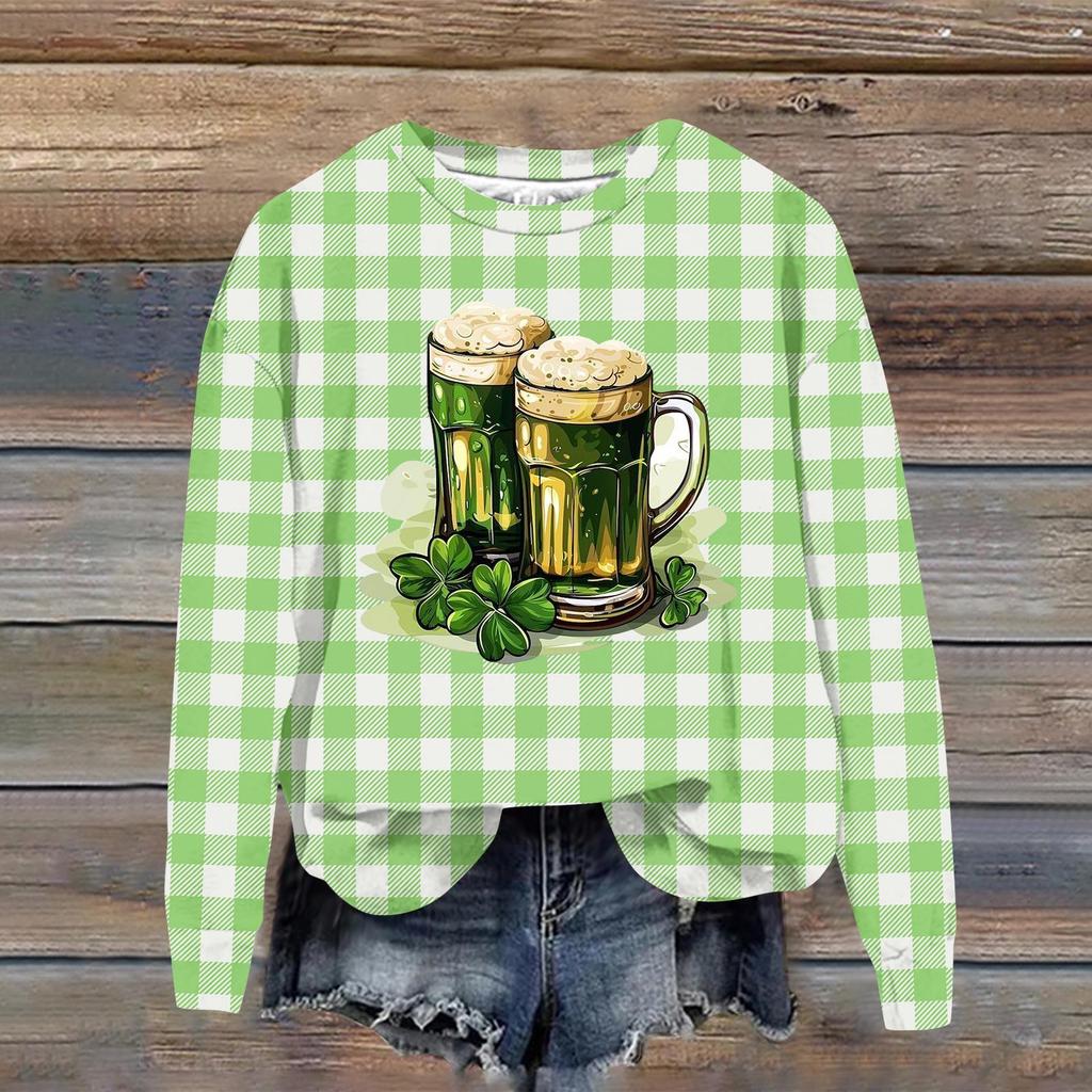 Dámská módní ležérní mikina s dlouhým rukávem a volným střihem s potiskem